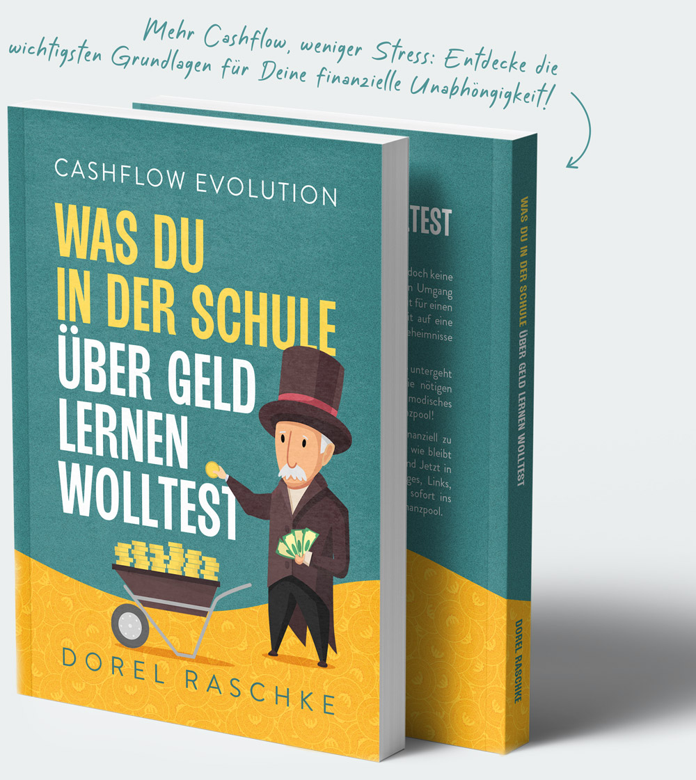 Cashflow Evolution Buchcover, Buch für mehr finanzielle Unabhängigkeit